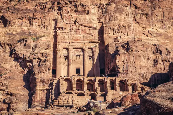 Petra Jordanie Décembre 2018 Façades Tombes Royales Pétra Ville Historique — Photo