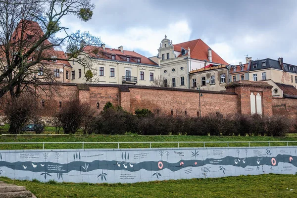Torun Pologne Février 2019 Murs Historiques Avec Porte Sailros Entrée — Photo