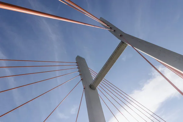 Mast Der Siekierkowski Brücke Über Die Weichsel Warschau Der Hauptstadt — Stockfoto