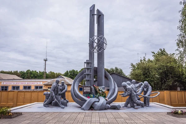 Tchernobyl Ukraine Septembre 2016 Décès Monument Aux Pompiers Après Accident — Photo