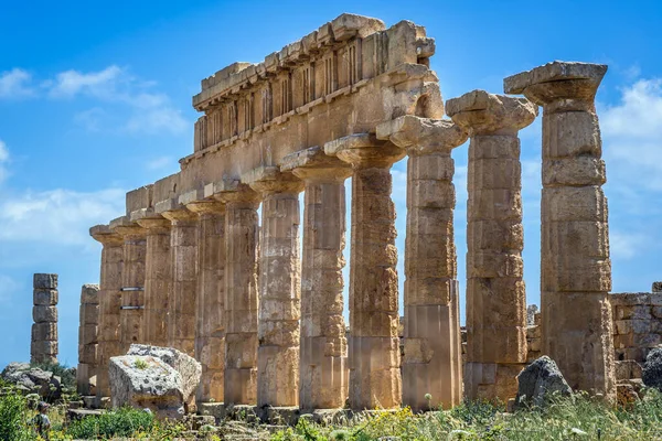 Selinunte Itálie Května 2019 Apollónův Chrám Akropoli Starobylého Města Selinunte — Stock fotografie