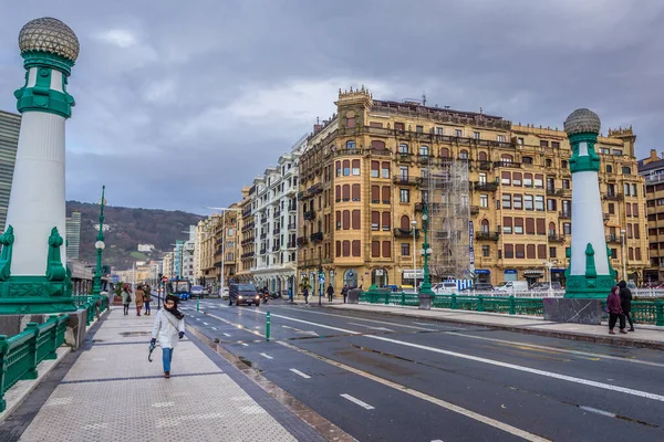 San Sebastián España Enero 2019 Vista Desde Puente Kursaal Sobre — Foto de Stock