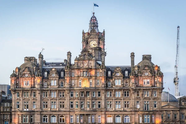 Edimburgo Escócia Janeiro 2020 Fachada Hotel Balmoral Parte Histórica Cidade — Fotografia de Stock