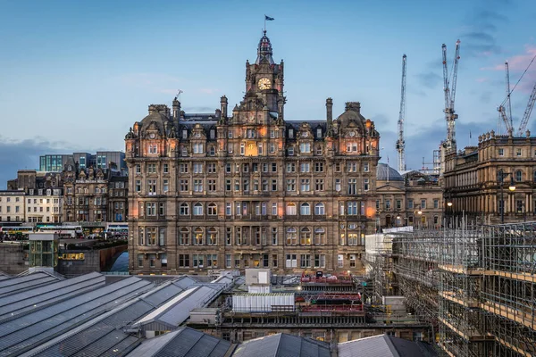 Edinburgh Scotland January 2020 Balmoral Hotel Historical Part Edinburgh City — Stock Photo, Image