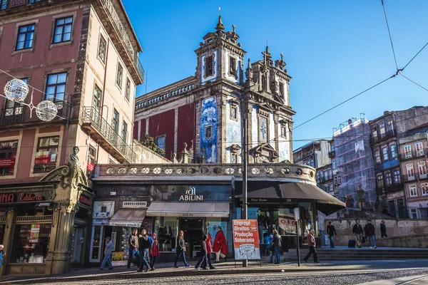 Oporto Portugal Diciembre 2016 Iglesia San Ildefonso Toledo Situada Plaza — Foto de Stock