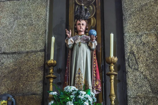 Πόρτο Πορτογαλία Δεκεμβρίου 2016 Θρησκευτικό Άγαλμα Στον Άγιο Αντώνιο Εκκλησία — Φωτογραφία Αρχείου