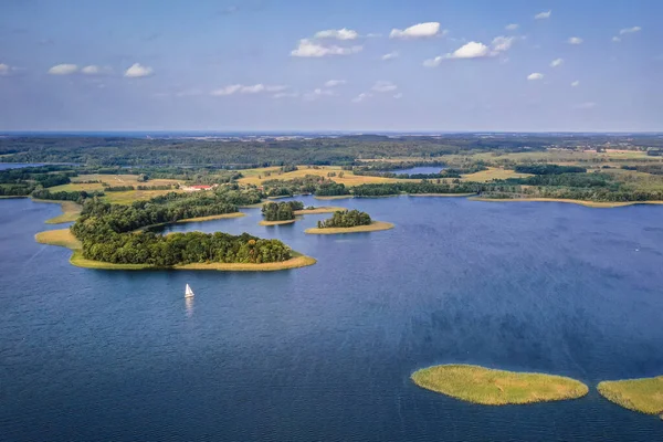 Narie Lake Warmia Och Mazury Regionen Polen Drönare Antenn Utsikt — Stockfoto