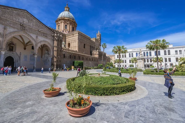 Palermo Italië Mei 2019 Buitenkant Van Hemelvaart Van Maagd Maria — Stockfoto