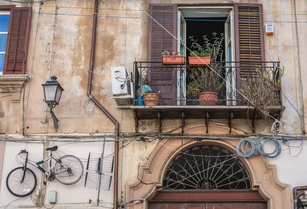 Palermo Itália Maio 2019 Edifício Residencial Parte Antiga Palermo Capital — Fotografia de Stock