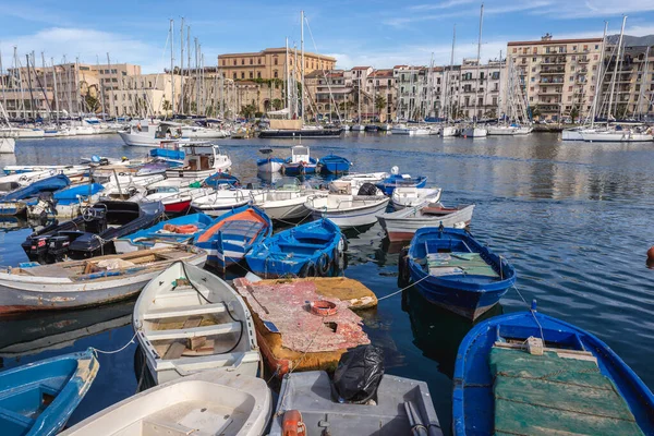 Palermo Italy May 2019 Boats Port Cala District Palermo Capital — Stock Photo, Image