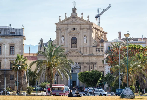 Palermo Italië Mei 2019 Gebouw Van Teresa Kerk Vanaf Foro — Stockfoto