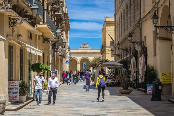 Trapani Itália Maio 2019 Mercato Del Pesce Praça Mercado Peixes — Fotografia de Stock