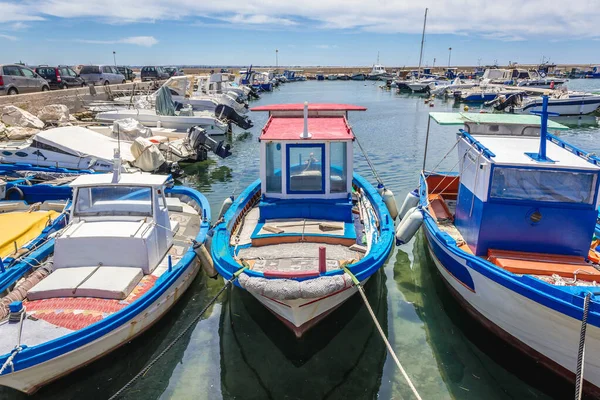 Trapani Italy May 2019 Fishboats Port Trapani Capital City Trapani — Stock Photo, Image