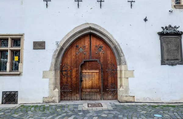 Cluj Napoca Romênia Julho 2016 Casa Matthias Corvinus Século Parte — Fotografia de Stock