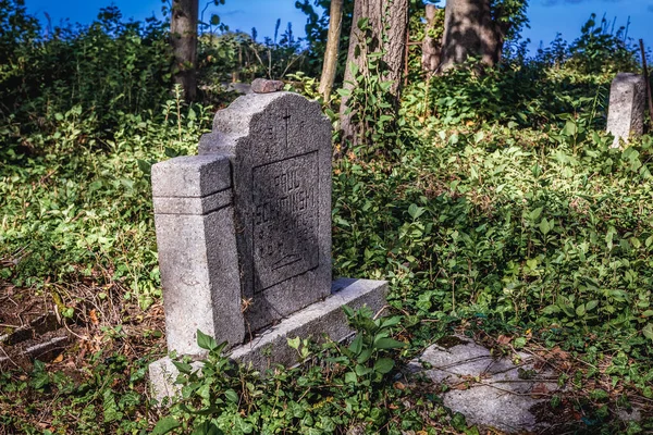 Ornowo Poland September 2019 Grave Abandoned Cemetery Ornowo Village — Stock Photo, Image