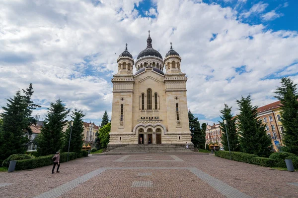 Cluj Napoca Romênia Julho 2016 Catedral Ortodoxa Dormição Theotokos Cidade — Fotografia de Stock