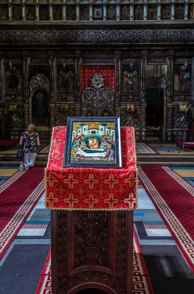 Cluj Napoca Румунія Липня 2016 Icon Central Part Orthodox Cathedral — стокове фото
