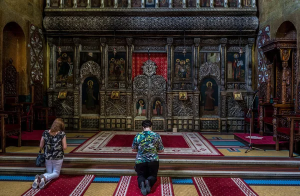 Cluj Napoca Rumania Julio 2016 Iconostasis Catedral Ortodoxa Dormición Theotokos —  Fotos de Stock