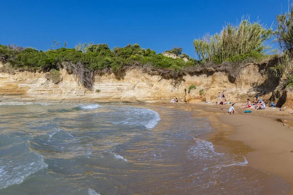 Sidari Grecia Giugno 2021 Spiaggia Apotripiti Nel Villaggio Turistico Sidari — Foto Stock