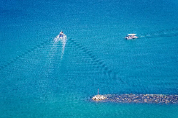 Castellammare Del Golfo Itália Maio 2019 Barcos Mar Tirreno Cidade — Fotografia de Stock