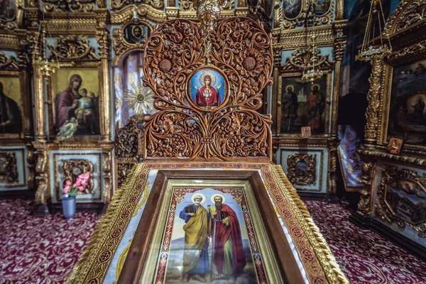 Magura Roemenië Juli 2019 Binnen Het Ciolanu Orthodoxe Klooster Kerk — Stockfoto