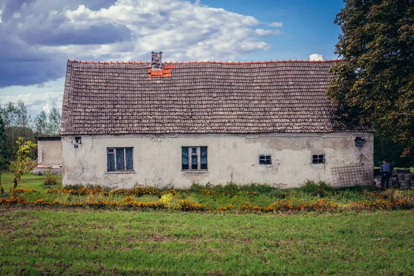 Lazyn Pologne Septembre 2019 Ancien Chalet Lazyn Petit Village Warmie — Photo