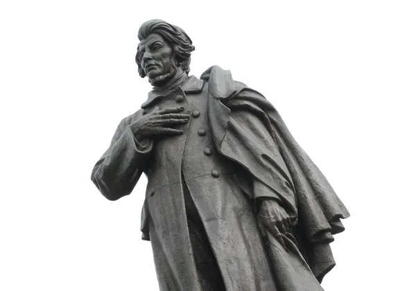 Estátua de Adam Mickiewicz em Varsóvia, Polônia — Fotografia de Stock