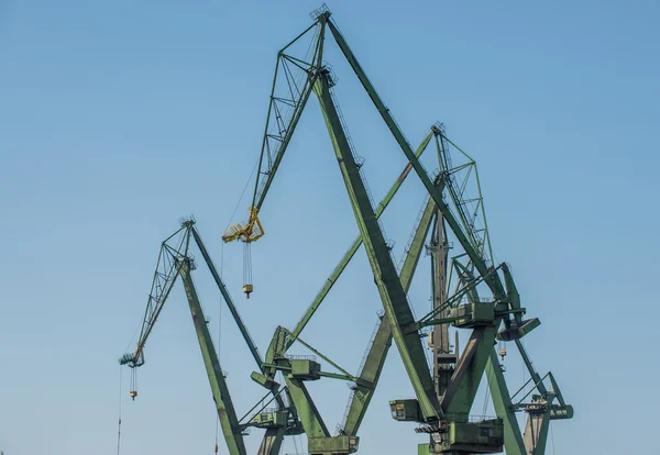 Cranes in Gdansk — Stock Photo, Image