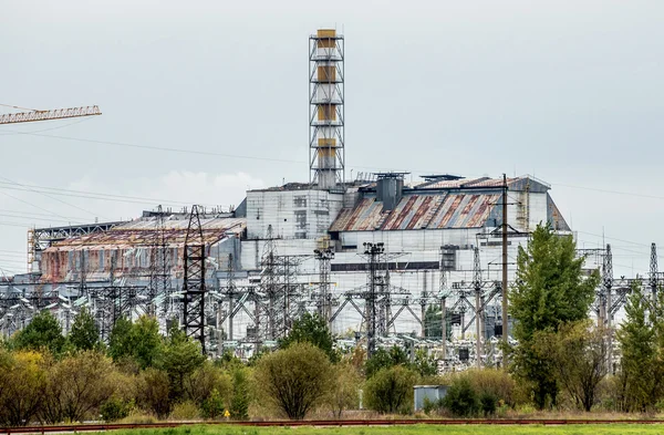 Sarkophag des Kernkraftwerks Tschernobyl Stockbild