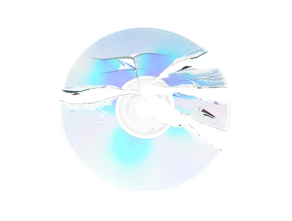 Broken dvd disc — Stock Photo, Image