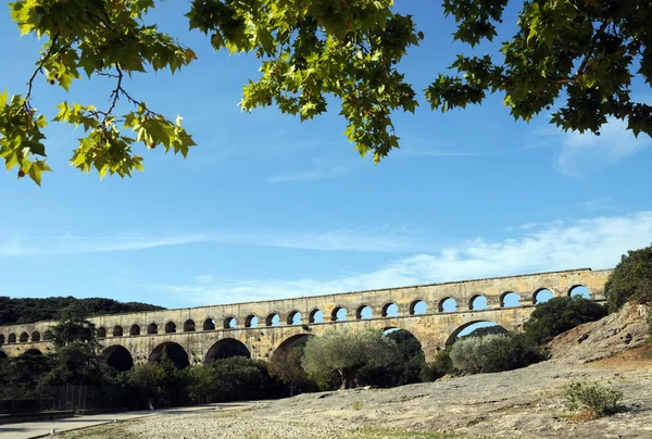 Akwedukt Pont du Gard we Francji — Zdjęcie stockowe