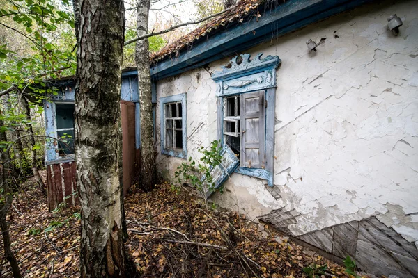 Villaggio nella zona di Chernobyl — Foto Stock