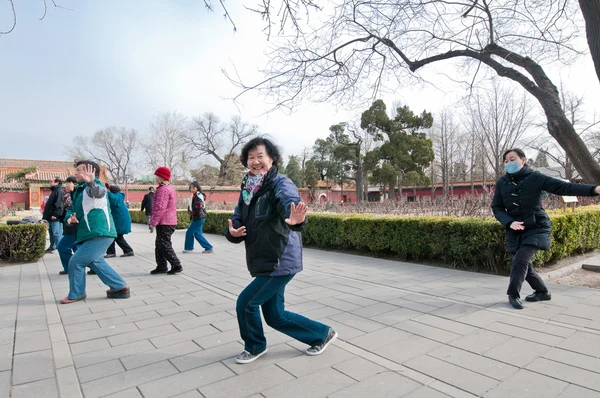 Tai chi träning — Stockfoto