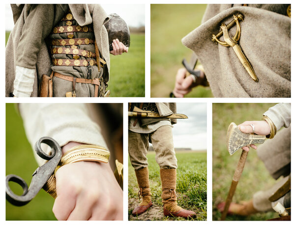 body part collage in context of historical reconstruction