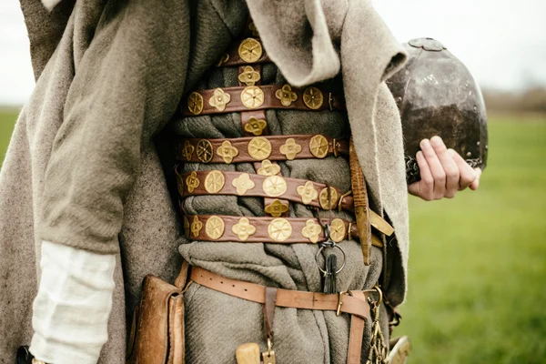 Man in ethnic suit in context of historical reconstruction — Stock Photo, Image