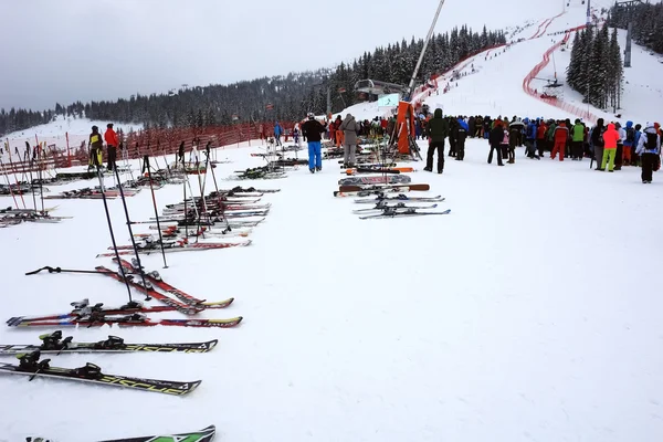 Competizione degli sciatori . — Foto Stock