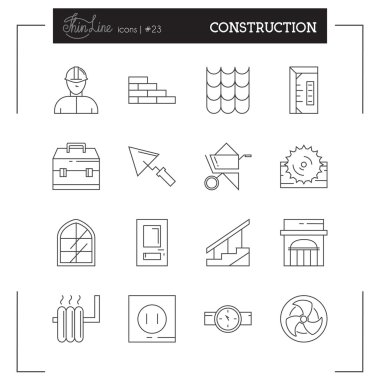 Construction icons. Repair and Construction icons.
