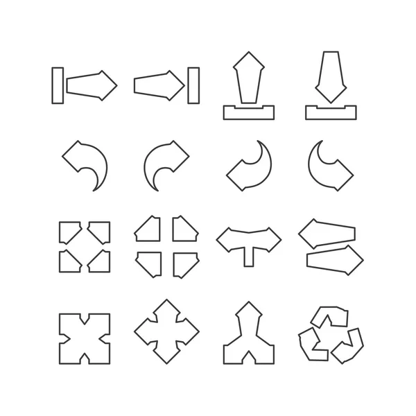 Arrow Line Icons collection. — Stockový vektor