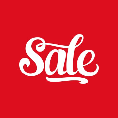 Sale hand lettering. Handmade calligraphy vector illustration