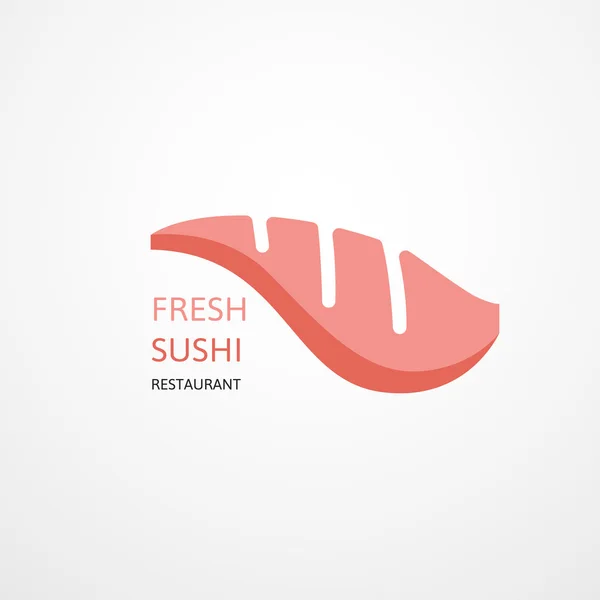 Modèle de logo Sushi. concept de logo restaurant sushi frais . — Image vectorielle