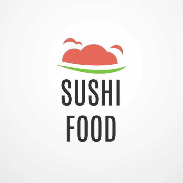 Sushi Food, food logo, Japanese food logo, vector logo template. Testy Food restaurant silhouette. Cooking logo icon template. Japanese kitchen, sushi silhouette, cafe logo. — ストックベクタ