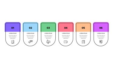 Bilgisel. Simgeler, seçenekler veya adımlarla vektör Infographic tasarım şablonu. İşlem şeması, sunumlar, iş akışı düzeni, afiş, akış şeması, bilgi grafiği için kullanılabilir.