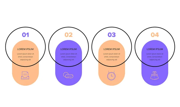 Infografía Plantilla Diseño Infografía Vectorial Con Iconos Opciones Pasos Puede — Archivo Imágenes Vectoriales