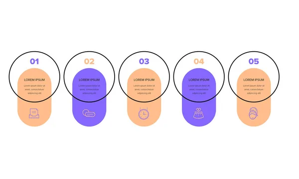 Infografika Wektor Infograficzny Szablon Projektu Ikonami Opcjami Lub Krokami Może — Wektor stockowy