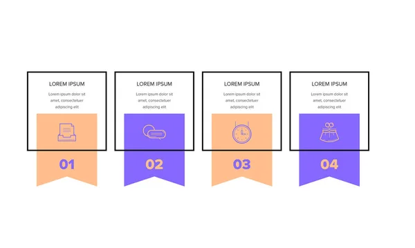 Infographic Vector Infographic Design Template Icons Options Steps Can Used — Stock Vector