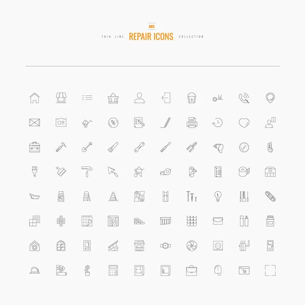 Ремонт піктограм. Набір рядків для веб- та мобільних пристроїв — стоковий вектор