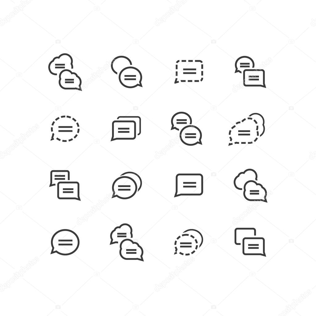 Vector set of various bubbles for speech