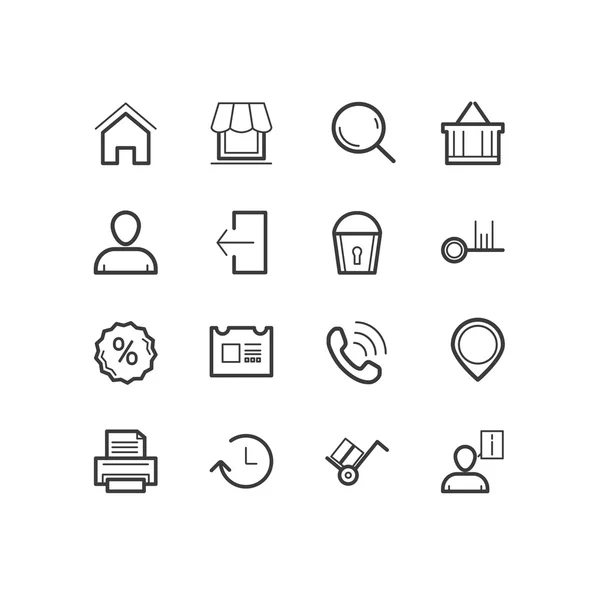 Conjunto de iconos de compras — Vector de stock