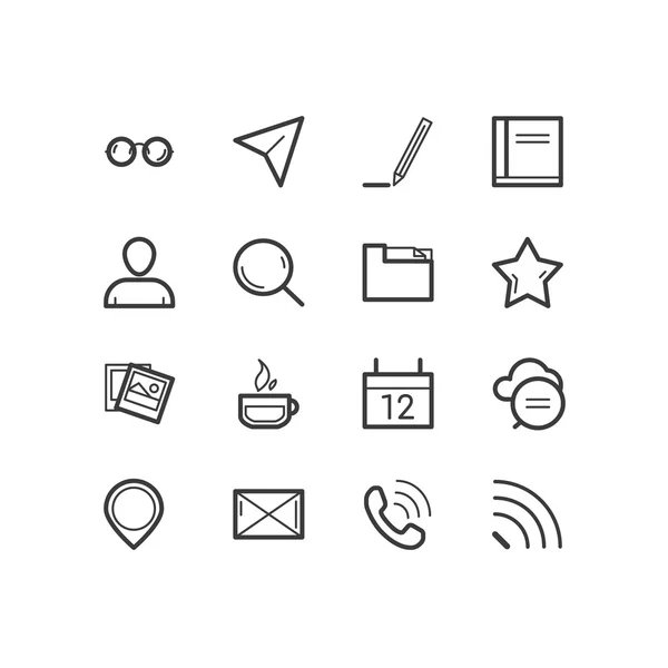 Blog icons set — Stockvector