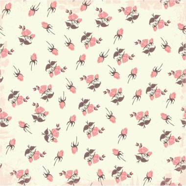 Vintage gül deseni. Arka plan çiçek desenli